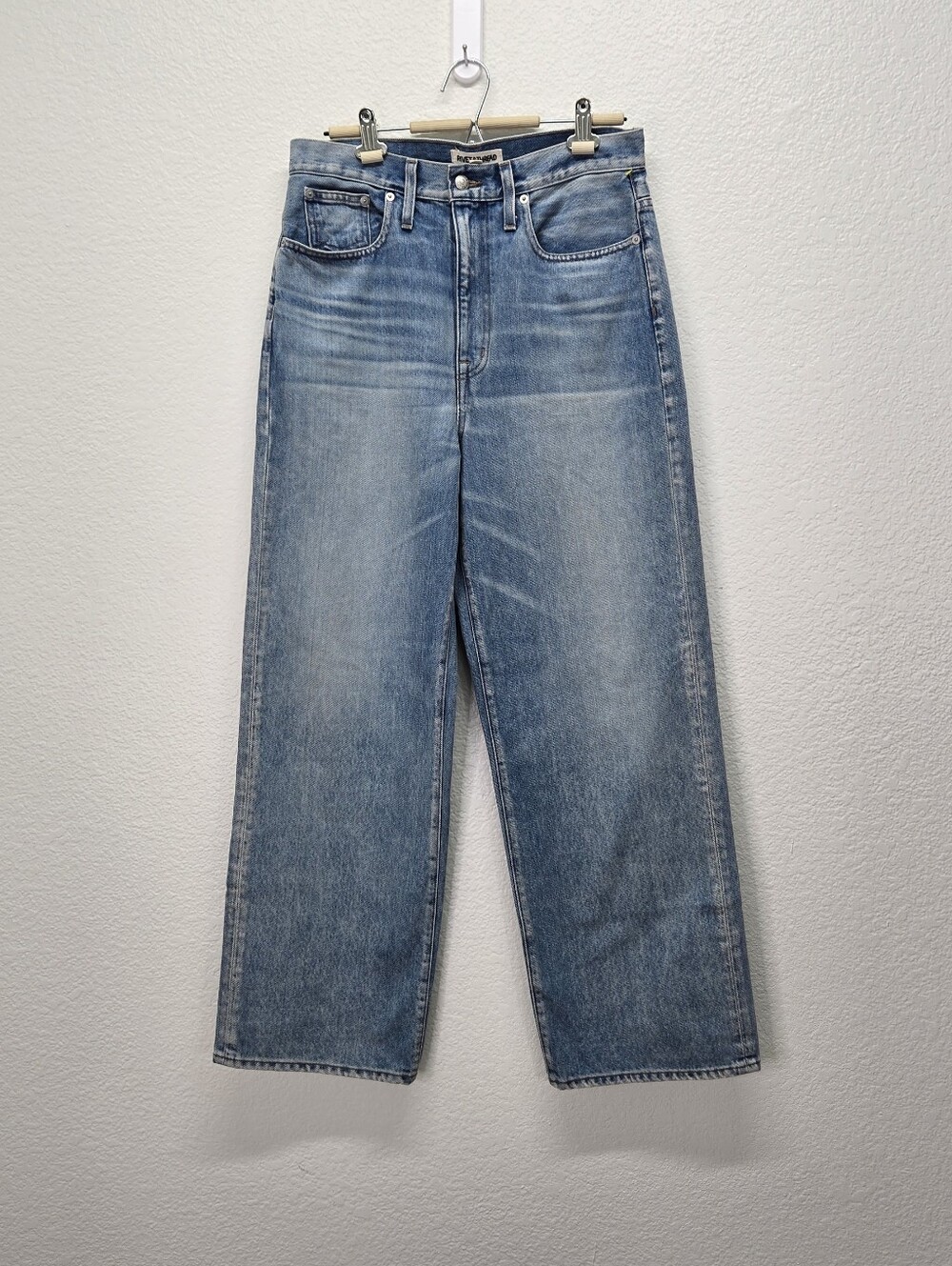 Rivet & Thread Madewell High-rise Wide-leg Jeans Classic Medium Blue Wash Sz 29